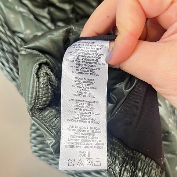 Calvin Klein Performance XL Premium Down Quilted Vest Green Zip Security Pocket - Picture 2 of 5